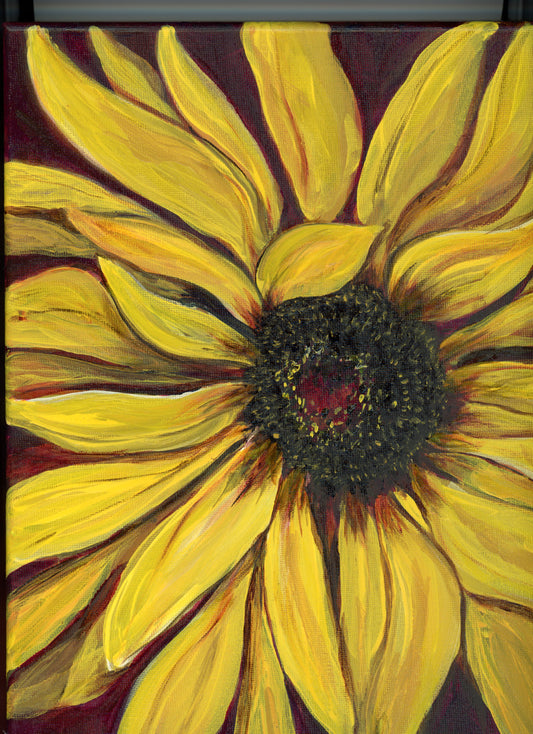 Sunflower  - Acrylic and Oil on Canvas